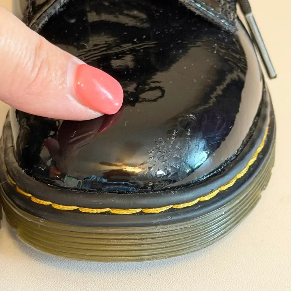 Dr. Martens 1460 T Black Patent Leather Combat Boots Toddler 9 Child Youth Kids